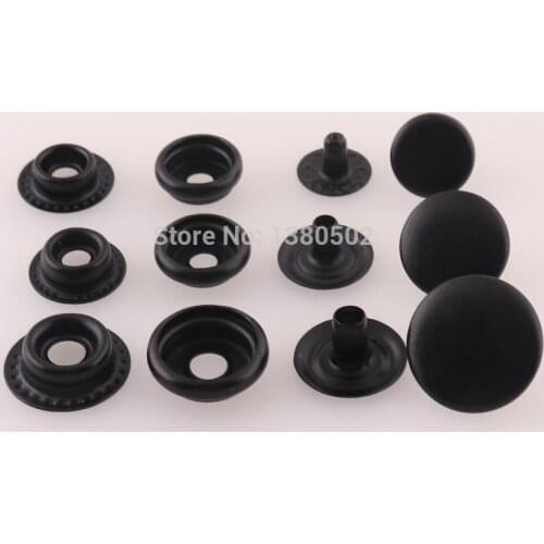 50Sets Metal Black Color 10/12/15mm Snap Button Stud Fasteners Press Sewing Leather Craft Bag Clothes accessories