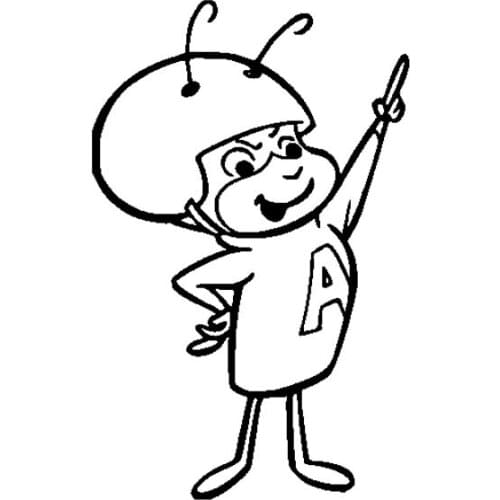 9.5CM*15CM Cartoon Ant Insect Cute Vinyl Artistic Decal Car Sticker Black/Silver C19-0465