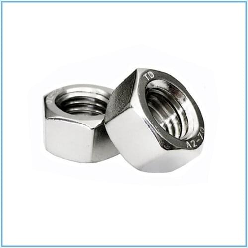 Fasteners accessories M2 M2.5 M3 M4 M5 M6 M8~M20 304 Stainless Steel Metric Thread Hex Nut Hexagon Nuts