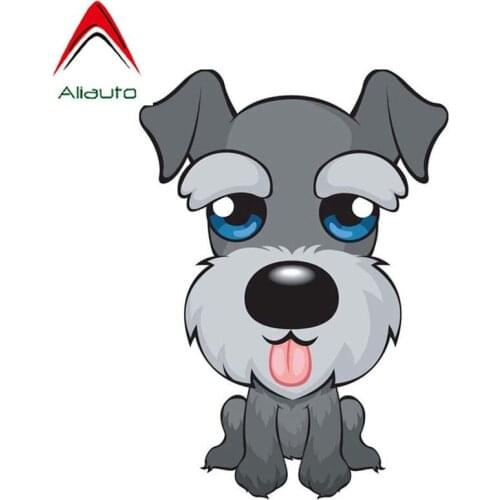 Aliauto Interesting Car Sticker A Naughty Beard Dog Accessories PVC Decal Formercedes Honda Toyota Volkswagen,14cm*10cm