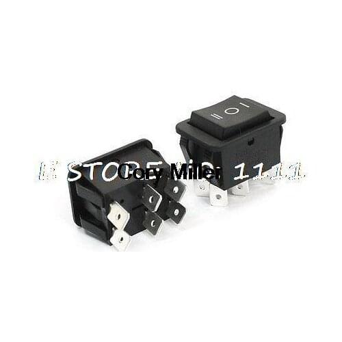 Snap in Mount Momentary DPDT Rocker Switch 15A 250V 20A 125V AC for Car