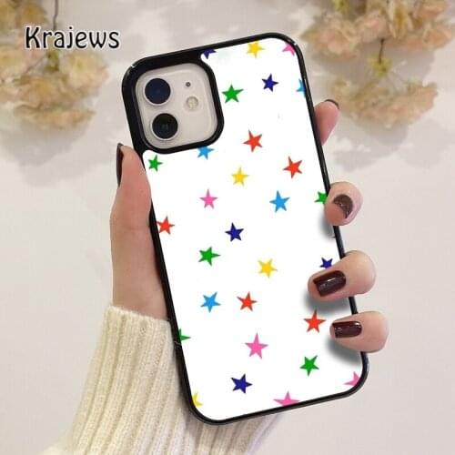 Krajews Rainbow Stars coque Phone Case for iPhone 12 mini 5 5s 6 6S 7 8 PLUS X XS XR 11 PRO MAX SE 2020 Back Cover Funda Shell
