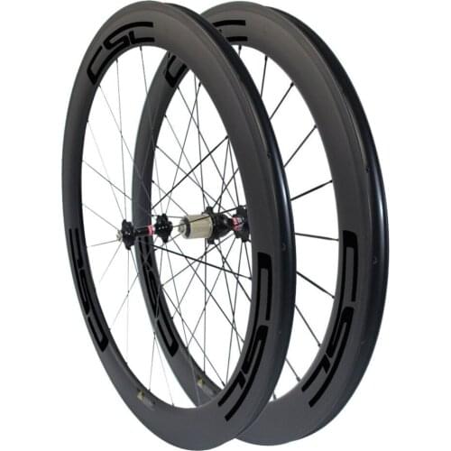 CSC 60mm Tubular 23mm width carbon wheel set carbon fiber bike wheels