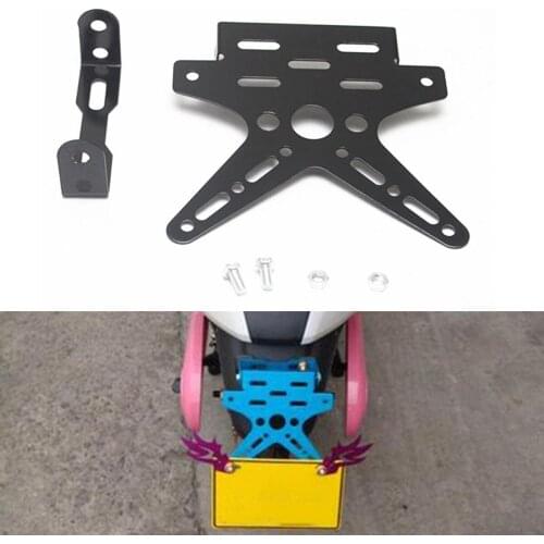 Motorcycle License Frame Number Plate Holder Mount Bracket Aluminum Alloy Universal