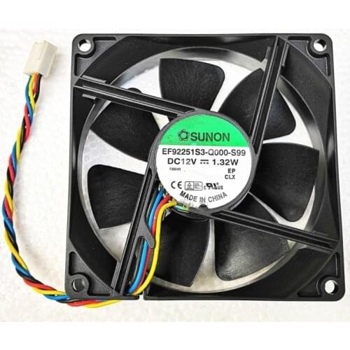 EF92251S3-Q000-S99 New For SUNON 9CM 9025 Fan 12V 1.32W 0.11A 4-Wire Mute PWM Speed Control Fan