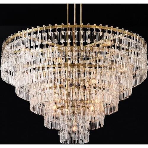Postmodern crystal chandeliers living room hotel lobby creative simple export restaurant lights villa new led lighting fixture