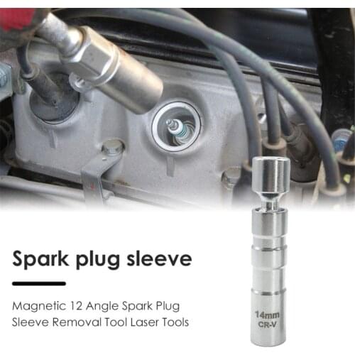Steel 14mm 16mm Magnetic 12 Angle Car Spark Plug Sleeve Removal Tool Laser Tools for Nissan BMW Volkswagen Mercedes Audi