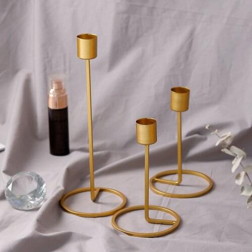 Metal Candle Holders Golden Candlestick Fashion Wedding Candle Stand Exquisite Candlestick Candelabra Table Home Decor