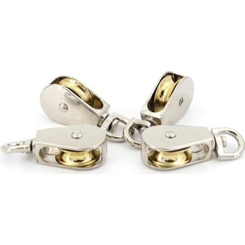 58 mm metal pulley zinc alloy fixed pulley crown block and block lifting wheel mini single pulley DIY