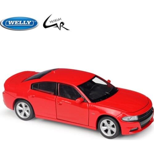 WELLY 1:24 Model Car Simulation Alloy Metal Toy Car Childrens Toy Gift Collection Model Toy Gifts 2016 DODGE CHARGER R/T