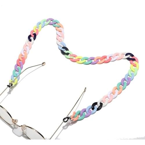 Fashion Acrylic Candy Color Sunglasses Chains Lanyards For Women Eyeglasses Holder Cord Neck Straps Necklace Glasses Accessories