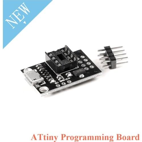 ATTINY Development Programmer Board Module For ATtiny13A/ATtiny25/ATtiny45/ATtiny85 Programming Editor Micro Usb DIP-8
