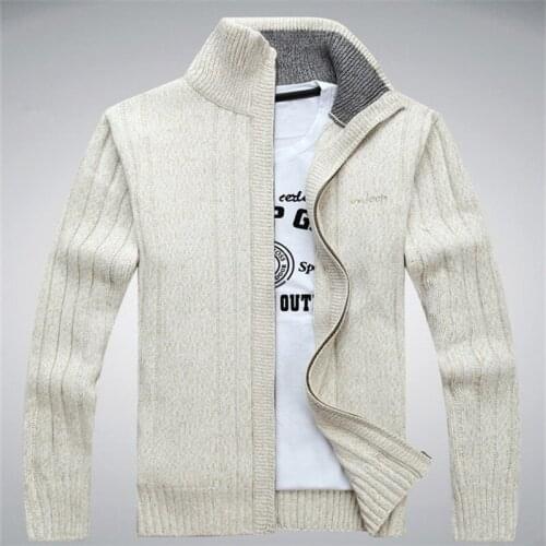 Mens Winter Sweater Casual Knitted Cardigan Jackets Thick Warm Clothing Cashmere Sweater Coats Outerwear Male Knit Sweater
