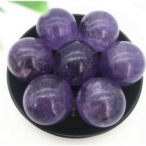 Natural Amethyst Ball Purple Quartz Crystal Sphere Specimen Healing Balls Decoration Natural Stones and Minerals