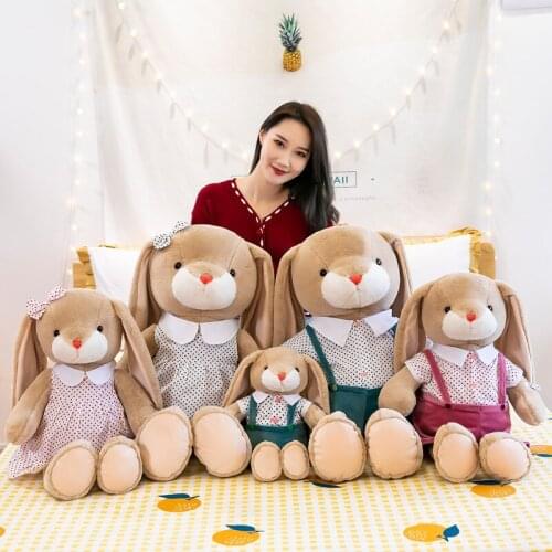 New Cute Long Eared Rabbit Doll Carrying Pants Rabbit Plush Toy Stuffed Animals Rabbit Doll Kids Toy Birthday Gift For Children