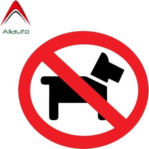 Aliauto Warning Car Sticker No Dogs Animal Decal Accessories PVC for Mazda Jeep Renegade Turk Vw T4 Renault Clio Saab,13cm*13cm