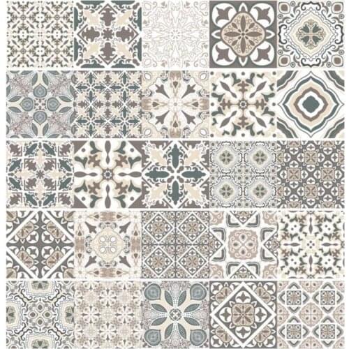 Retro Tiles Wall Stickers for Bathroom kitchen Tile Stickers Decor Adhesive Waterproof PVC Wall Stickers Kitchen Waist Line Hot