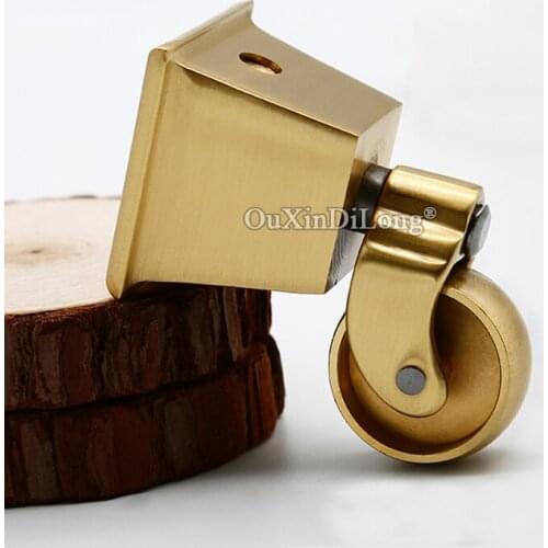 European Style 4PCS Heavy Duty Brass Furniture Casters Table Chair Sofa Furniture Mute Runners Rollers Universal Wheels 781Q