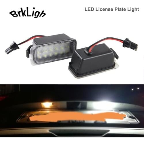 2Pcs No Error LED Number License Plate Lights Lamps Car Accessories For Jaguar XF X250 XJ X351 Lincoln MKC Ford Transit Tourneo