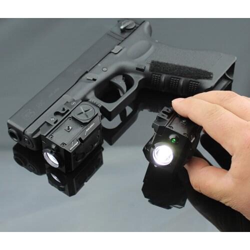 Tactical Compact LED Flashlight with Infrared Invisible Laser Sight Combo for Rifle & Pistols with Picatinny Rail