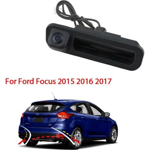 For Ford Focus 2015 2016 2017 Dynamic Trajectory Parking Line Car Reverse Backup Rear View Trunk Handle Camera