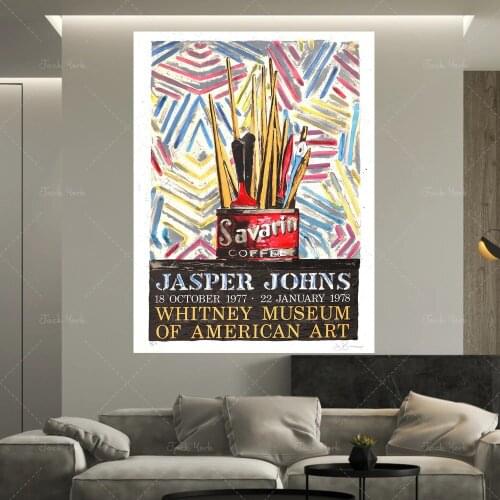 Jasper Johns Exhibition Poster | 1977 Whitney Museum of American Art Print, New York
