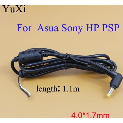YuXi DC Jack 4.0*1.7mm L-shaped Charger Adapter Plug Power Supply Cable for Laptop 1.1M 4.0 x 1.7 mm Power Cable Cord Connector