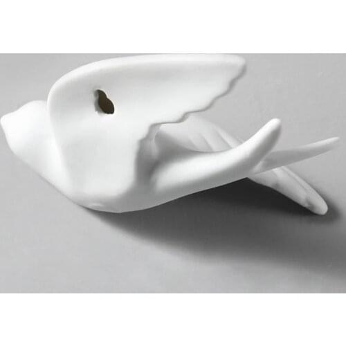 1pc 3D Ceramic Birds Murals Wall Hanging Decorations Crafts Home Ornaments C1