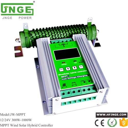1000W auto 12v24V MPPTwind solar hybrid charge controller, wind 600w + solar 400w wind generator charger,LCD, Boostercharging