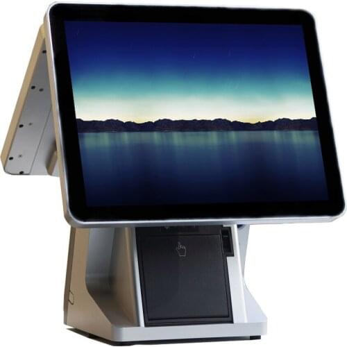 15 inch Truth Flat Pos System double screen pos all in one point of sale For Salon/Restaurant