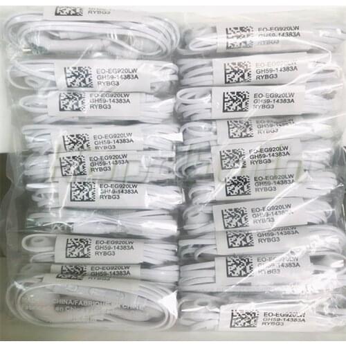 20 pcs/lot 3.5mm in-ear S6 Headphones Earphones with Mic Earphones For Samsung Galaxy S5 s6 Headset ship within 12h