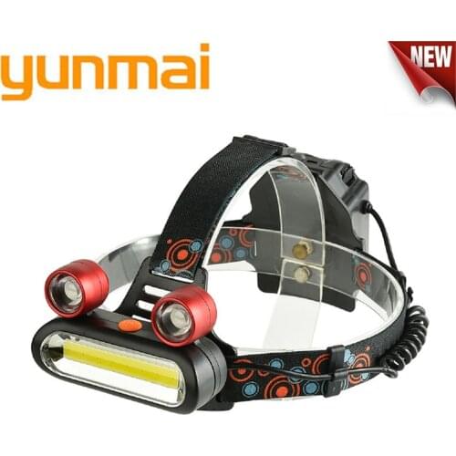 2018 New Adjustable High Brightness LED Headlamp 10W COB Strong Power Rechargeable Outdoor head Lights 4-Mode USB Rechargeable