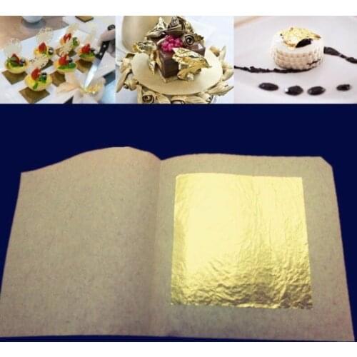 10/20pcs 24pure 24K gold 99.9% foil paper 43x43mm bronzing decoration line wall decoration crafts handicraft bronzing decoration