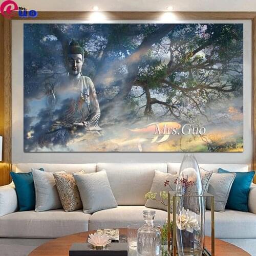 Diamond Painting 5d Buddha Big Tree Carp Cross Stitch Diamond Mosaic Landscape Rhinestones Embroidery Full Square Handmade Hobby