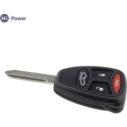 Auto 3 Button + Panic Car Key Shell For JEEP Compass For DODGE Caliber/Nitro/Caravan Remote For CHRYSLER 300/PT Cruiser