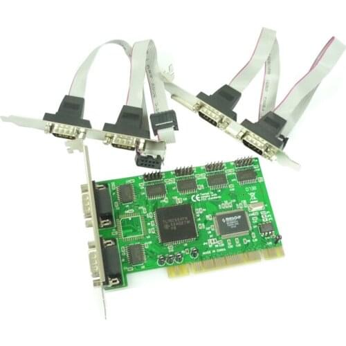 Free Shipping 6 serial RS232 Ports PCI card DB9 port to PCI I/O card converter,chipset Moschip MCS9865