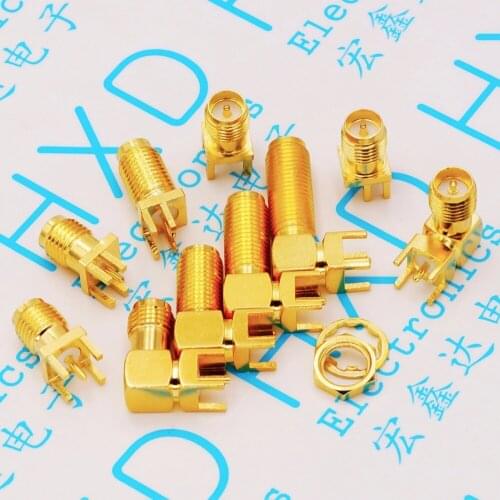 YYT 10PCS SMA/UFL/IPEX/IPX Connector Antenna Block SMA-KE SMA-KWE Gold-Clad RF Head RF Connector