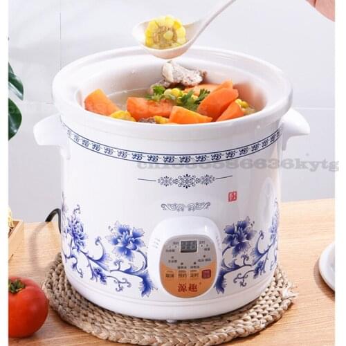 1.5L/2.5L/3.5L Household Electric Cooker Mini Ceramic Linner Slow Cooker Mechanical/Smart Timing Health Preserving Casserole