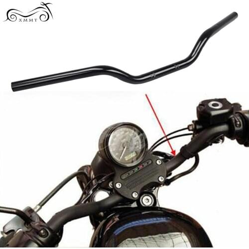 Black 1" 25mm Motorcycle Iron Tracker Handlebars Drag Bars For Harley Softail Dyna Sportster XL 883 1200