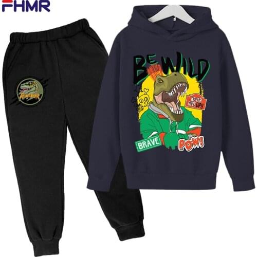 Kids Long Sleeve Girls Boys Dinosaur Hoodie Suit Boy For Girl Baby Hoodie Dinosaur Suit Enfant Long Sleeve Dinosaur Hoodie 2021