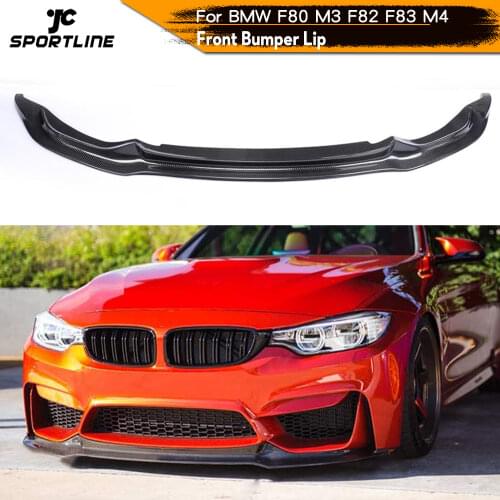 For BMW F80 M3 F82 F83 M4 2014 - 2018 Sedan Coupe Convertible Front Bumper Lip Spoiler Splitters Carbon Fiber / FRP