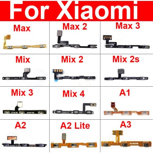 Volume & Power Flex Cable For Xiaomi Redmi Mi A1 A2 A3 5X 6 6X CC9e Note Max Mix 2 2S 3 Lite Pro Switch Key Button Flex Ribbon