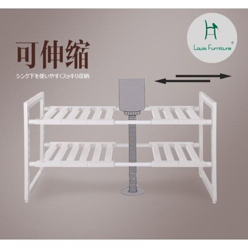 Louis fashion Dining Room Furniture 2-storey retractable kitchen, sink stainless steel pot