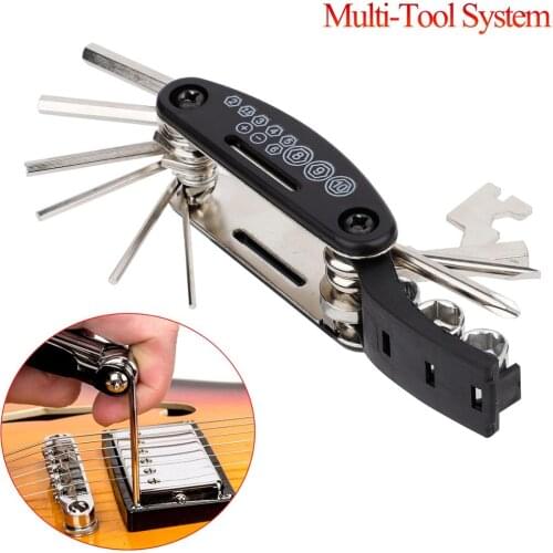 Guitar Multi Tool 15-in-1 Multi-system Screwdriver Allen Wrench Luthier Repair Tool for Guitar Bass Drum Guitar Accessories