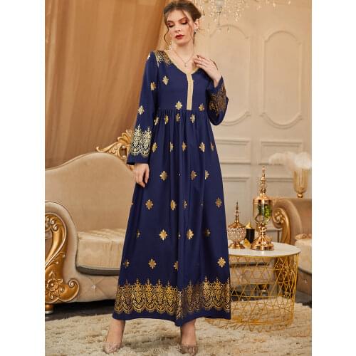 Cotton Muslim Moroccan Kaftan Abaya Dress Women Tunic Ramadan Islamic Clohing Big Swing A-line Maxi Party Vestidos Caftan Ropa