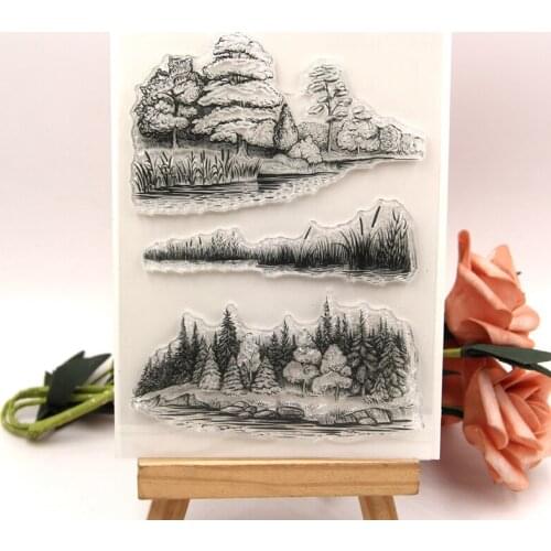 ZFPARTY Forest Transparent Clear Stamps Seals for DIY Paper Craft Scrapbooking Decoration