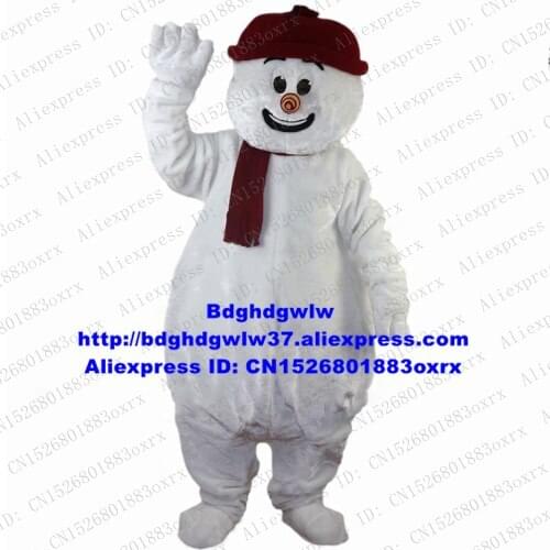 Christmas Xmas Snowman Snow Man Mascot Costume Adult Cartoon Character Outfit Annual Symposium Expo Fair Motexha Spoga zx1723