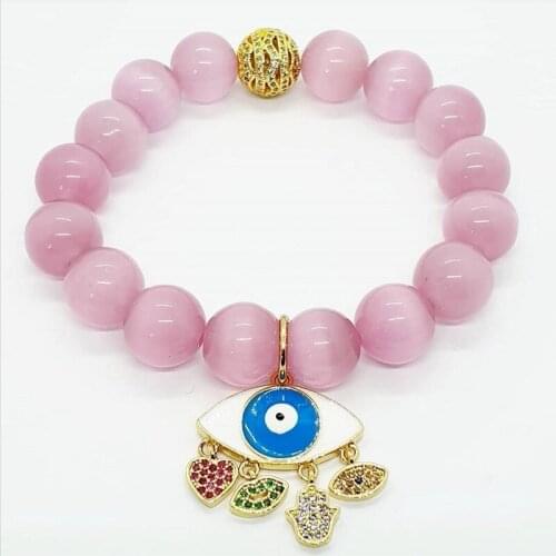 Lucky Evil Eye Coin Charms Connector Color Rhinestones Fit Diy Pendants Jewelry Accessories Luxury Necklace Bracelet Christmas