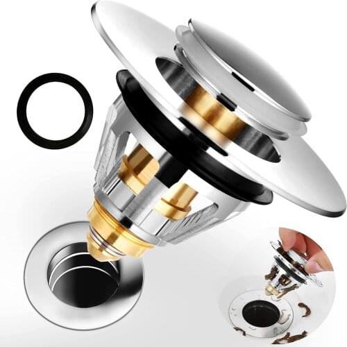 Megory Sink Plug, Universal Sink Strainer,Stainless Steel Drain Universal Sink Plugs, pop up Sink Plugs for Kitchen and Bathroom