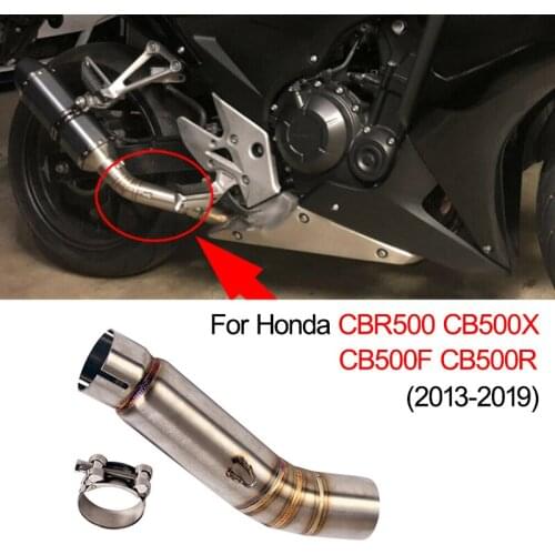 Slip on For Honda CBR500 CBR500R CB500F CB500X 2013 2014 2015 2016 2017 2018 2019 year Motorcycle Exhaust Middle Link Pipe 51mm